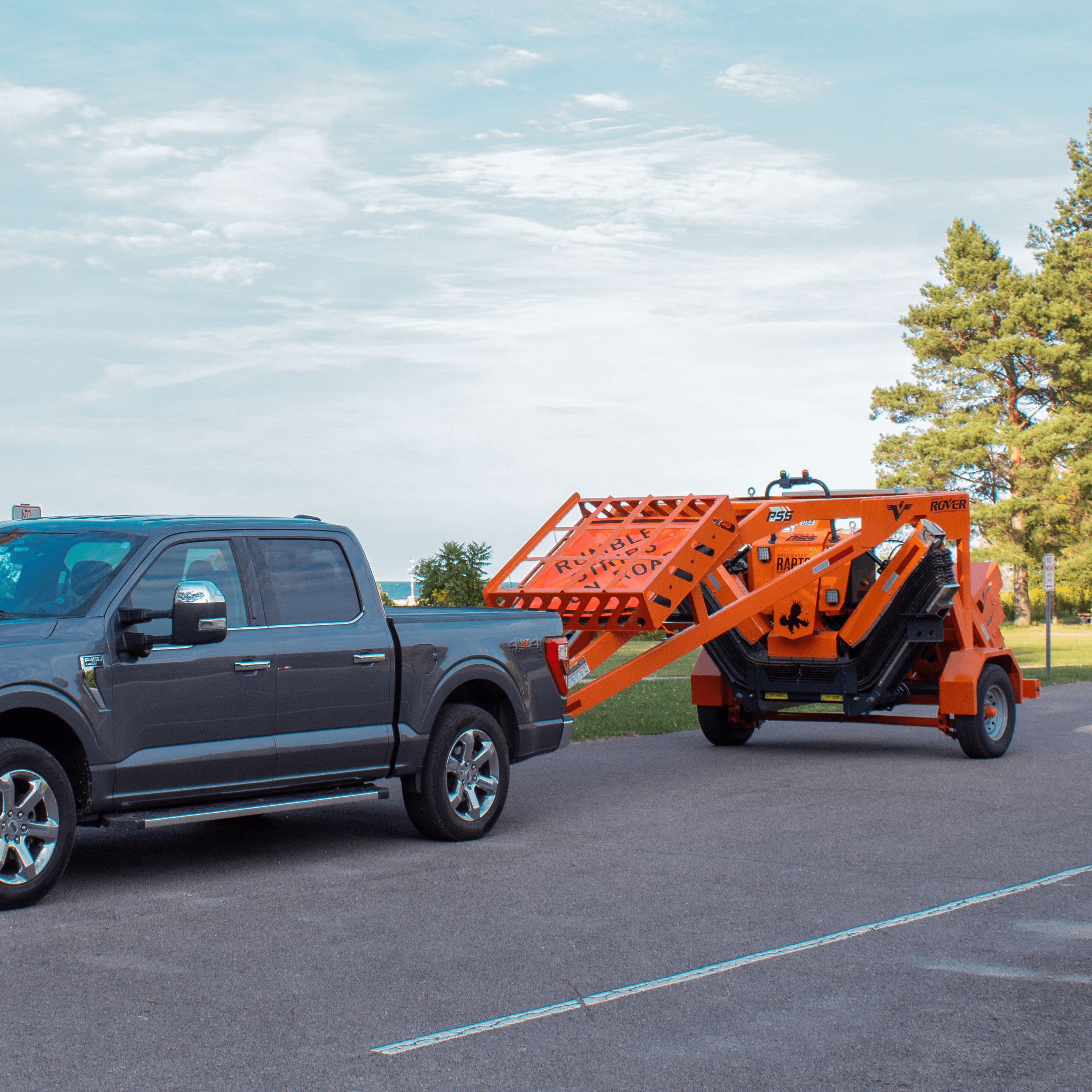 Rover™ for automated RoadQuake temporary portable rumble strip deployment